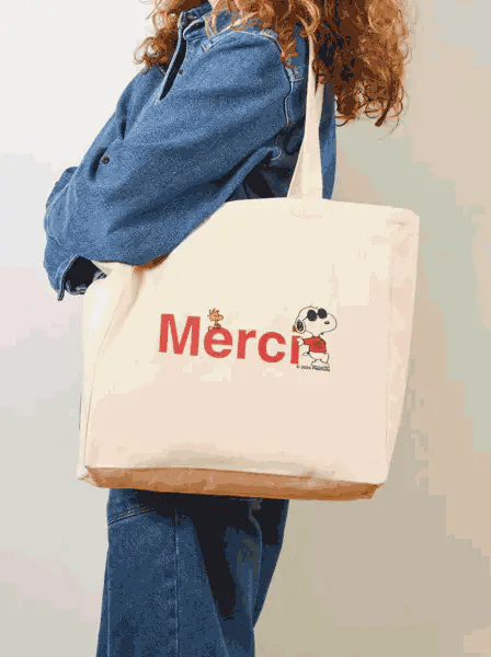 PEANUTS MERCI TOTE BAG LUNETTES DE SOLEIL