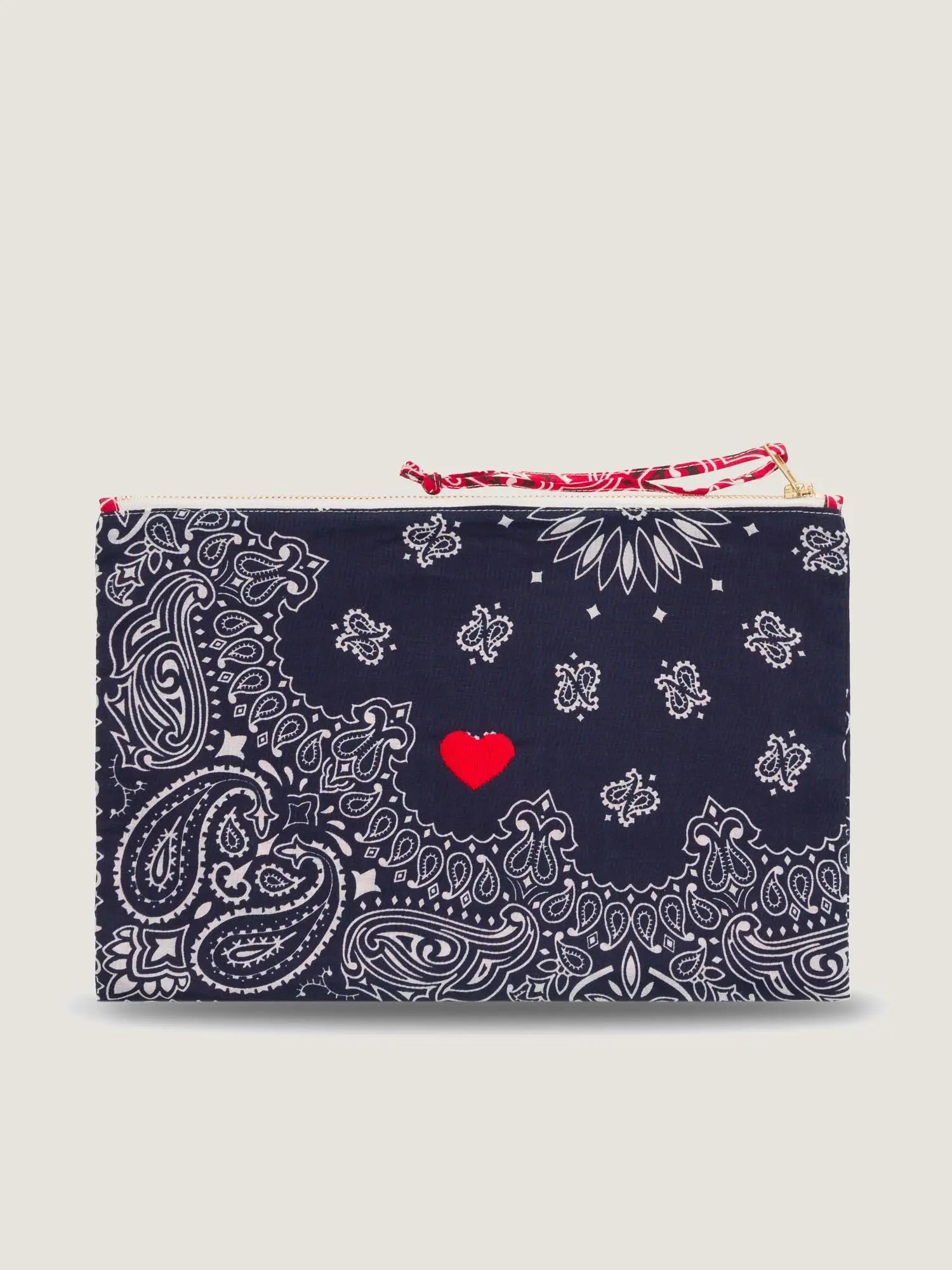 Pochettes bicolores"Heart"navy