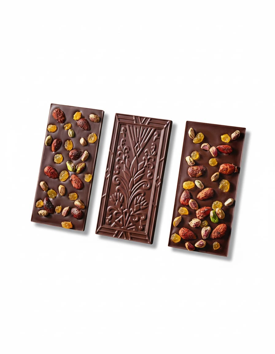 Tablette mendiant chocolat noir 70% 2pieces