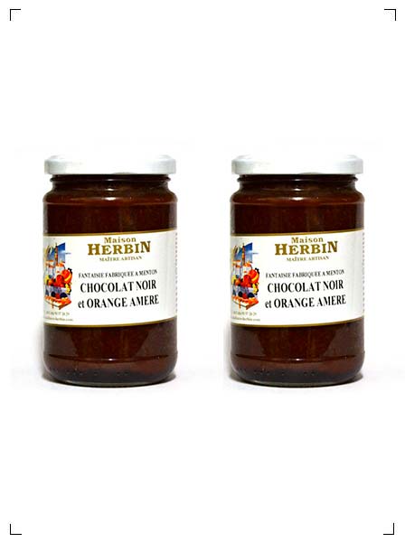 Maison Herbin CONFITURE CHOCOLAT NOIR ORANGE AMERE, ビターオレンジとブラックチョコレート 2個セット メゾン エルバン