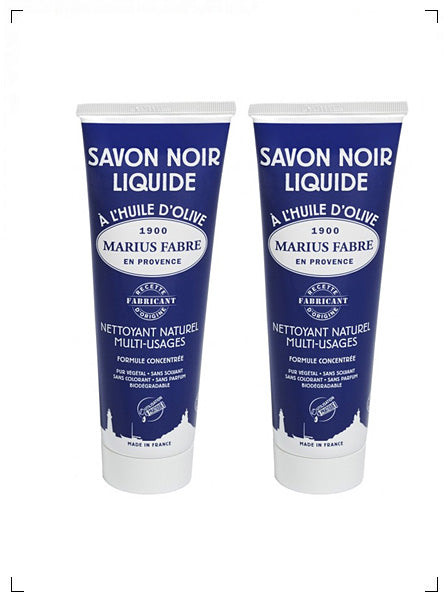 Marius Fabre SAVON NOIR LIQUIDE TUBE, 住居用液体黒石鹸 サボンノワール リキッド チューブ入り2本セット マリウス ファーブル