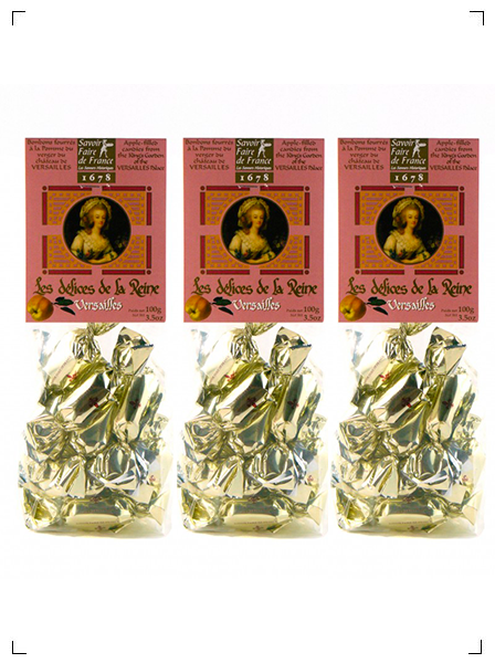 Savoir Faire de France BONBONS A LA POMME DE VERSAILLE SACHET, ベルサイユのリンゴアメ 3袋セット サヴォワール フェール ド フランス