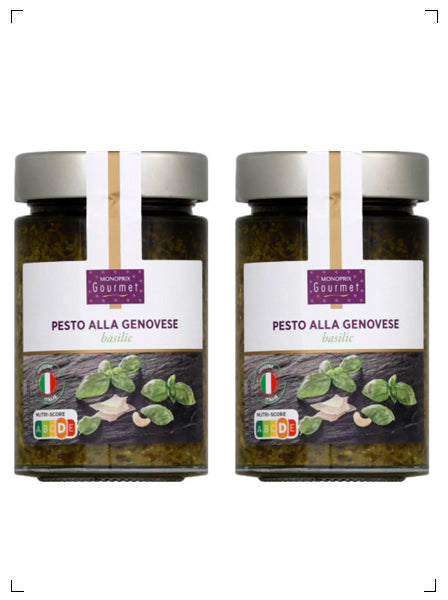 Monoprix gourmet PESTO ALLA GENOVESE SAUCE CUISINEE AU BASILIC, ジェノベーゼ パスタソース 2個セット モノプリ グルメ