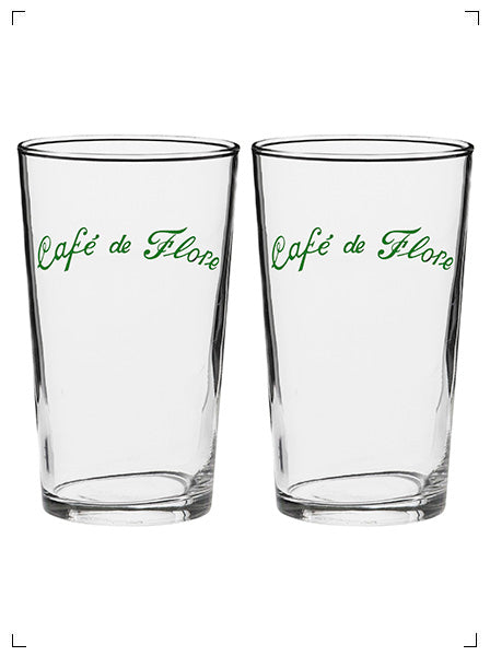 Cafe de Flore 2 VERRES CONIQUES, オリジナル グラス 2個セット カフェ ド フロール