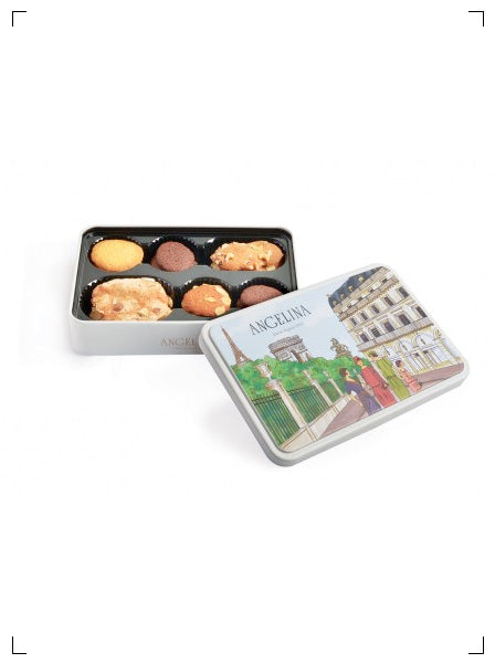 Angelina BOITE FER ASSORTIMENT BISCUITS, クッキー アソート ボックス アンジェリーナ