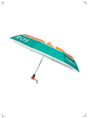 Roland Garros PARAPLUIE TOILE LOGO TRICOLORE VERT, 折り畳み傘 ローラン ギャロス
