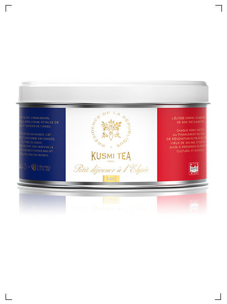 Kusmi Tea PETIT DEJEUNER A L'ELYSEE BIO BOITE METAL, エリゼ宮で昼食を ビオ 缶入り クスミティ