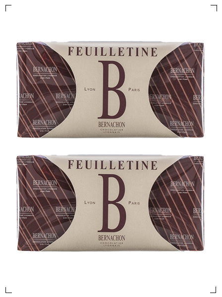 Bernachon 2 TABLETTES-NOIR FEUILLETINE, ノワール フィユティン ベルナシオン