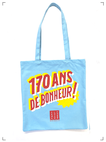 Le Bon Marche | TOTE BAG 170 ANS BLEU SYMBOLE – PARISWAVE.COM