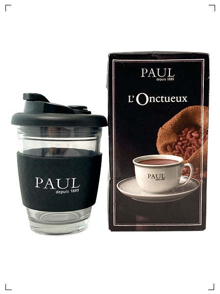 Paul MUG REUTILISABLE ET L ONCTUEUX, タンブラーとチョコレートドリンクセット ポール