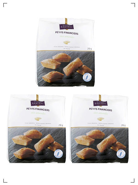 Monoprix gourmet PETITS FINANCIERS AUX AMANDES, プチアーモンドフィナンシェ 3袋セット モノプリ グルメ