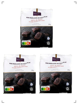 Monoprix gourmet MINI MOELLEUX AU CHOCOLAT, ミニチョコレートケーキ 3袋セット モノプリ グルメ