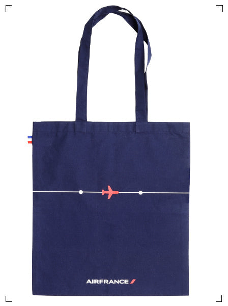 エールフランスグッズのバッグ Air France | TOTE BAG TRICOLORE BLEU – PARISWAVE.COM