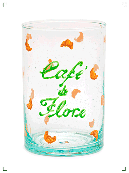 Marin Montagut VERRE PEINT A LA MAIN CAFE DE FLORE, グラス カフェ ド フロール マラン モンタギュ