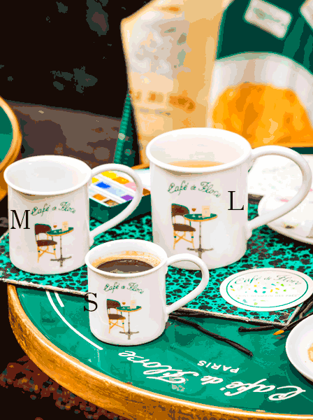 Marin Montagut TASSE CAFE DE FLORE TAILLE S, カフェドフロール マグカップ Sサイズ マラン モンタギュ