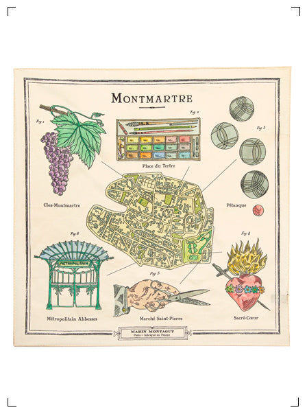Marin Montagut FOULARD MONTMARTRE PETIT, スカーフ モンマルトル 小 マラン モンタギュ