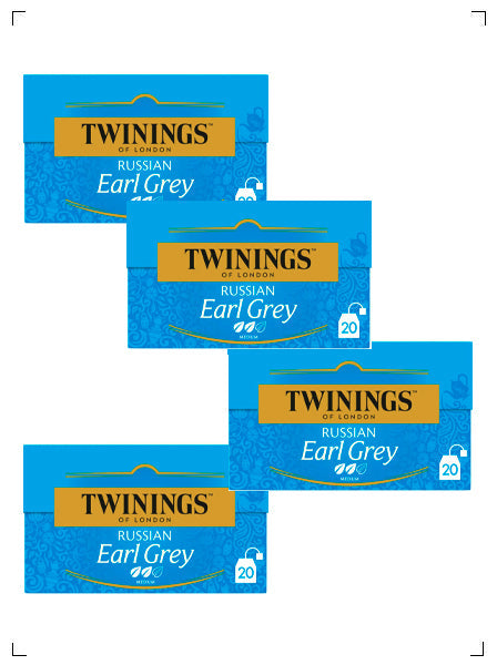 Twinings THE RUSSIAN EARL GREY SACHETS 4BOITES, ロシアンアールグレイ ティーバッグ 4箱セット トワイニング