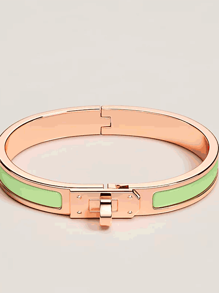Hermes BRACELET MINI CLIC KELLY ROSE OR, ブレスレット ミニクリック ケリー ピンクゴールド エルメス