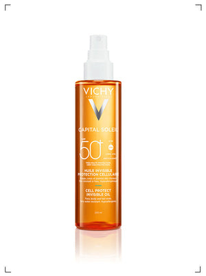 Vichy CAPITAL SOLEIL HUILE INVISIBLE PROTECTION CELLULAIRE SPF 50+, インヴィジブル プロテクションオイル SPF50+ ヴィッシー
