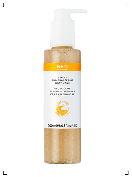Ren FLEURS D'ORANGER ET PAMPLEMOUSSE GEL DOUCHE, オレンジフラワー&グレープフルーツ シャワーウォッシュ レン