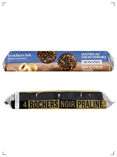 Monoprix 4 ROCHERS PRALINE, プラリネ ロシェ 2袋セット モノプリ