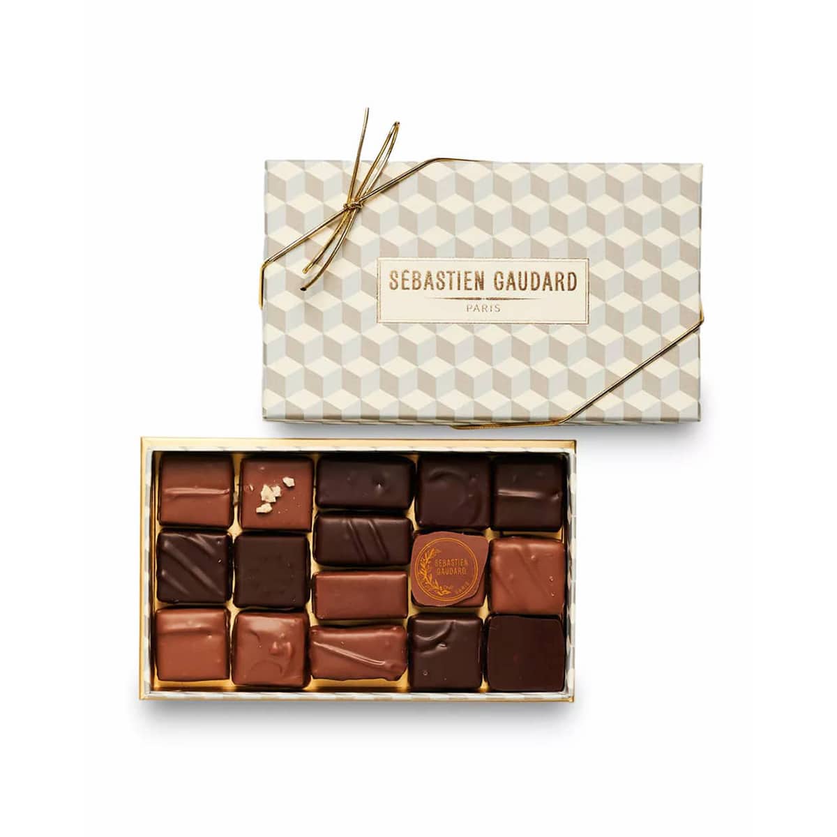 BOITE CARREAUX DE CHOCOLAT ASSORTIMENT 16PIECES