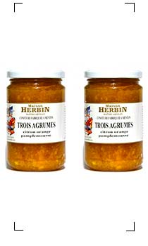 Maison Herbin / CONFITURE TROIS AGRUMES CITRON-ORANGE-PAMPLEMOUSSE