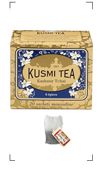 Kusmi Tea / KASHMIR TCHAI 20 SACHETS MOUSSELINES
