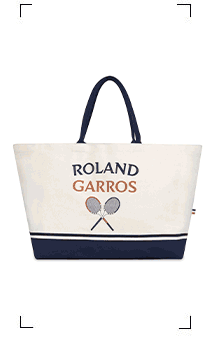 Roland Garros / SAC SHOPPING REUTILISABLE ECRU ET MARINE