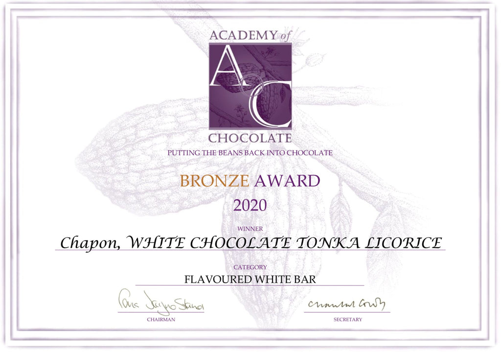 TABLETTE DE CHOCOLAT BLANC TONKA RÉGLISSE