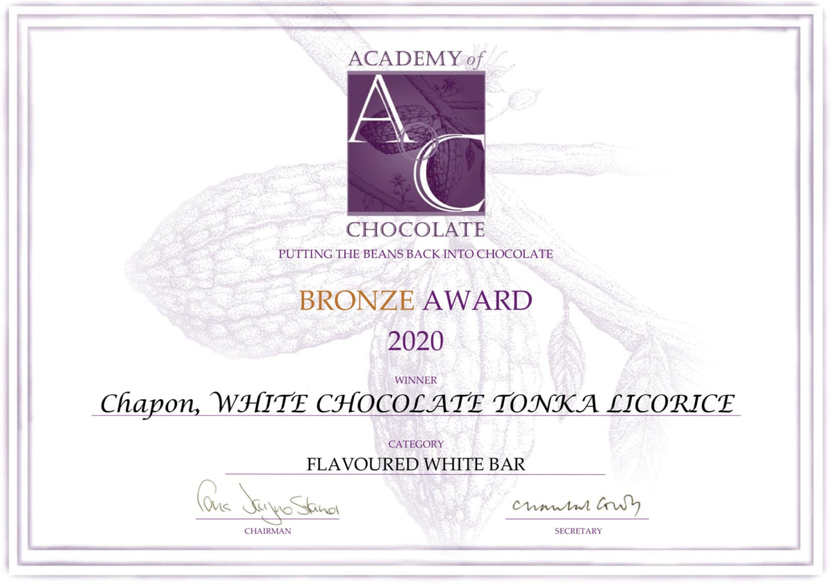 TABLETTE DE CHOCOLAT BLANC TONKA RÉGLISSE