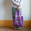 MERCI TOTE BAG / VIOLET & ECRU