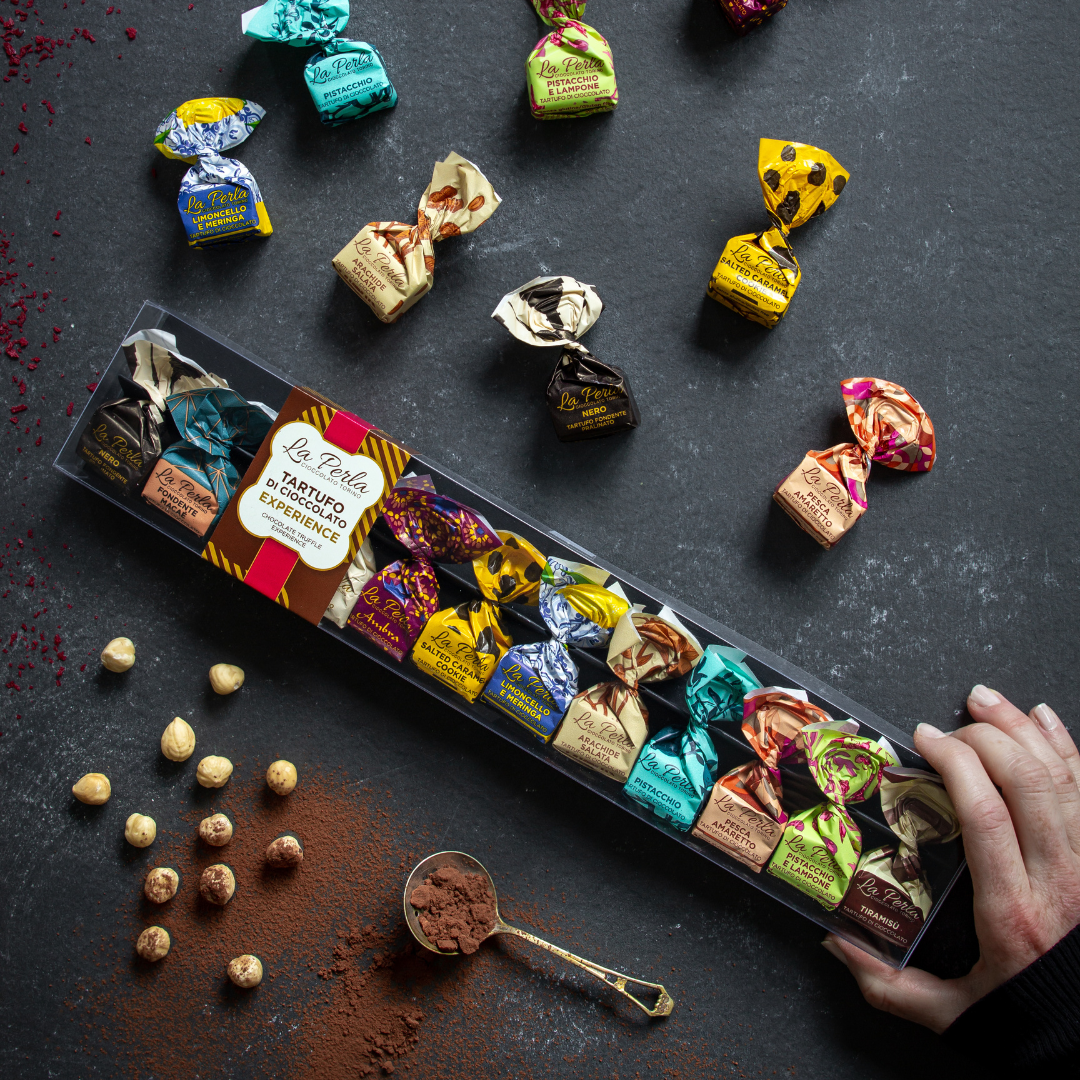 La Perla di Torino 12 Truffes au chocolat assorties 170g