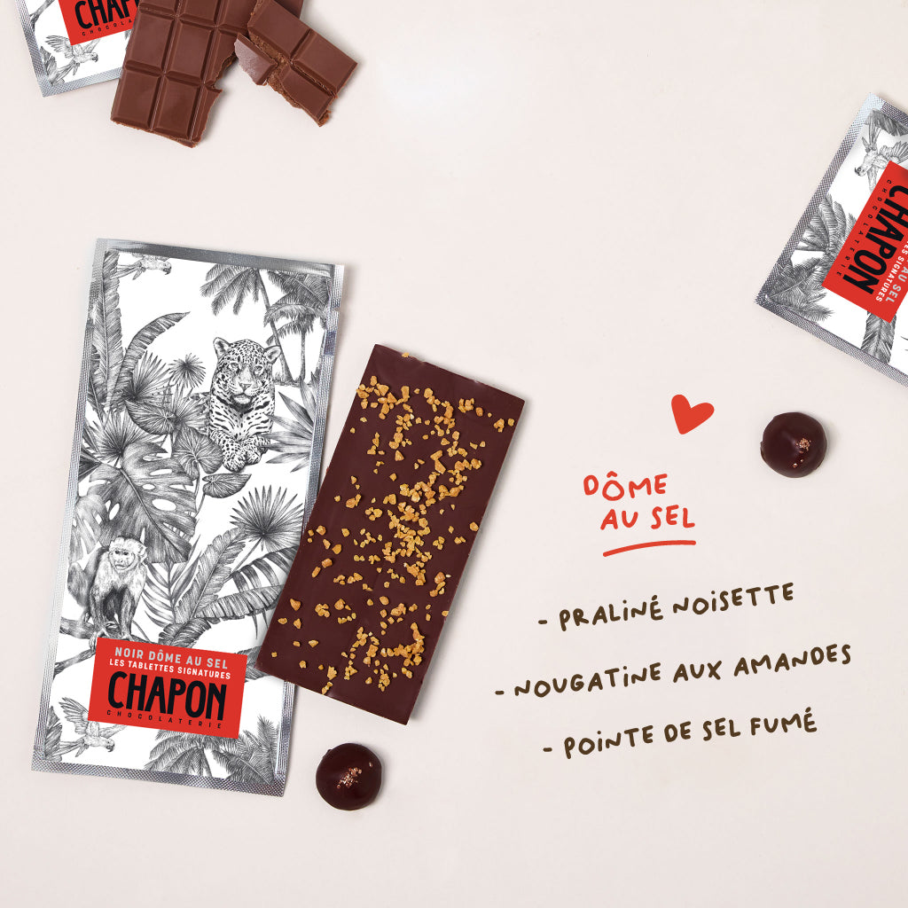 TABLETTE SIGNATURES CHOCOLAT NOIR - DÔME AU SEL