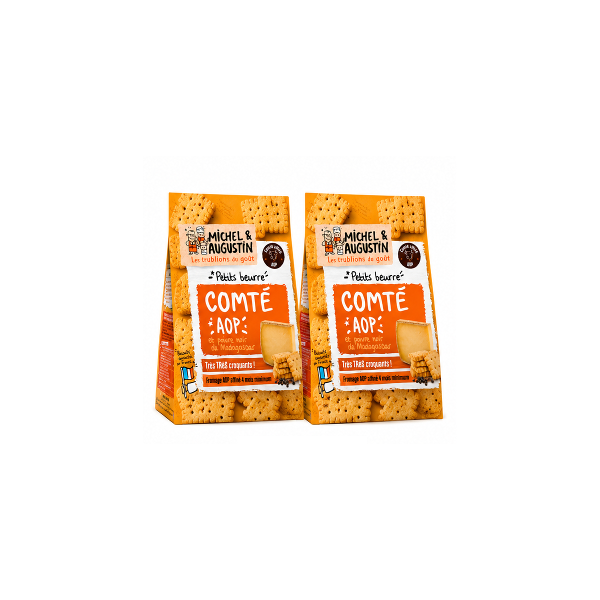 Assortiment de sablés et biscuits au fromage  4 variétés, 8 sachets