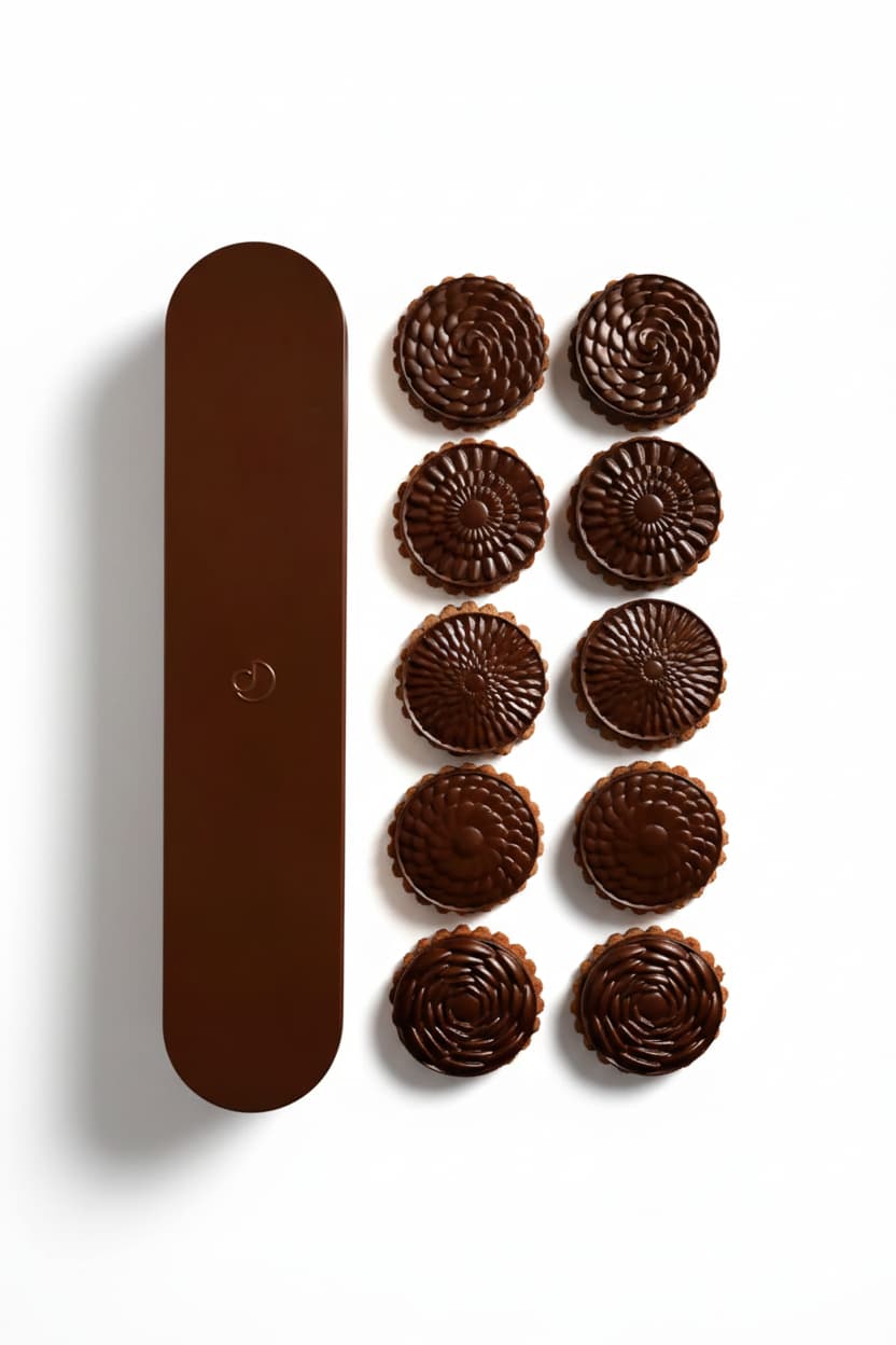 Dark chocolate biscuit