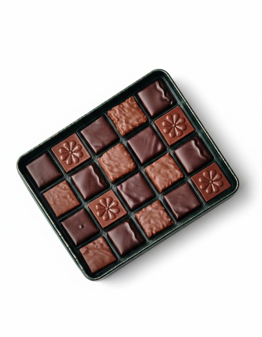 Coffret 24 chocolats noirs et lait