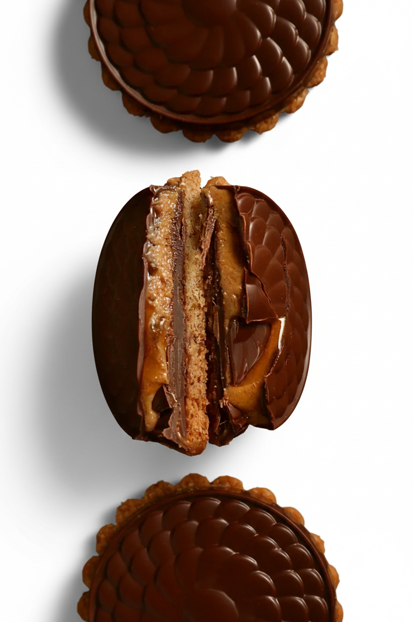 Dark chocolate biscuit