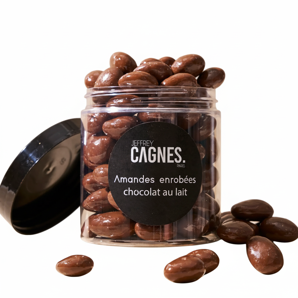 Amandes enrobées au chocolat set