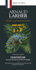 TABLETTE CHOCOLAT NOIR INDONÉSIE 75 %