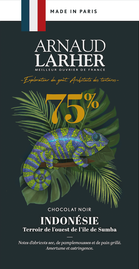 TABLETTE CHOCOLAT NOIR INDONÉSIE 75 %