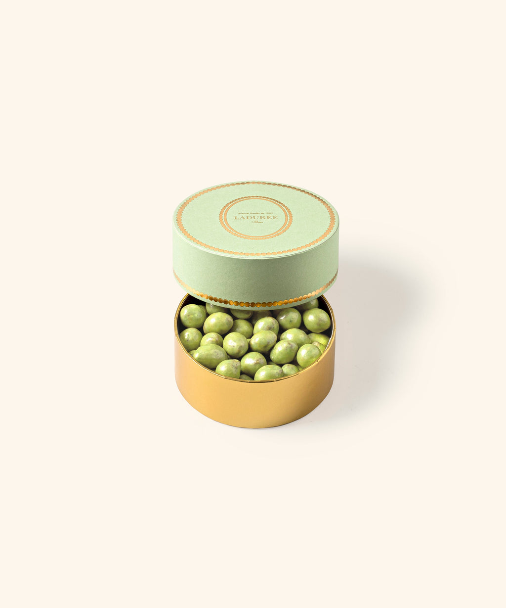 COFFRET DE PERLES CHOCOLATÉES PISTACHE FLEUR D'ORANGER