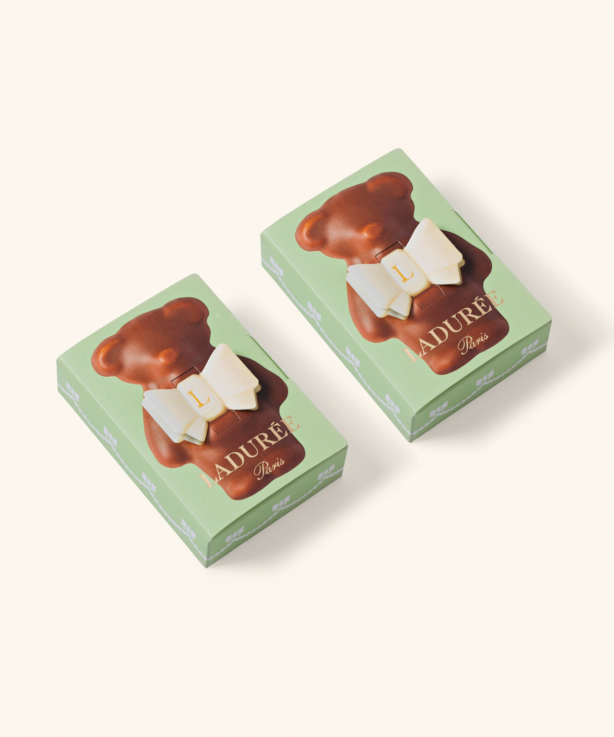 DUO D'OURSONS GUIMAUVE LADURÉE - CHOCOLAT AU LAIT
