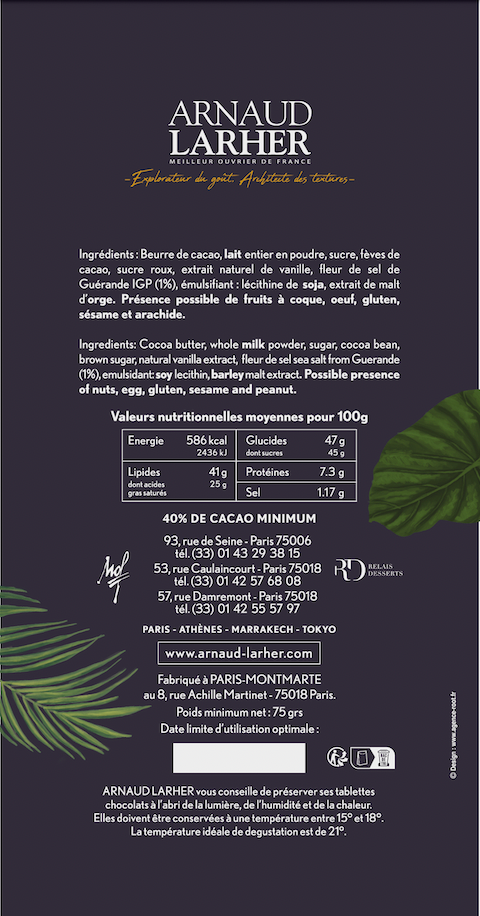TABLETTE FLEUR DE SEL LAIT
