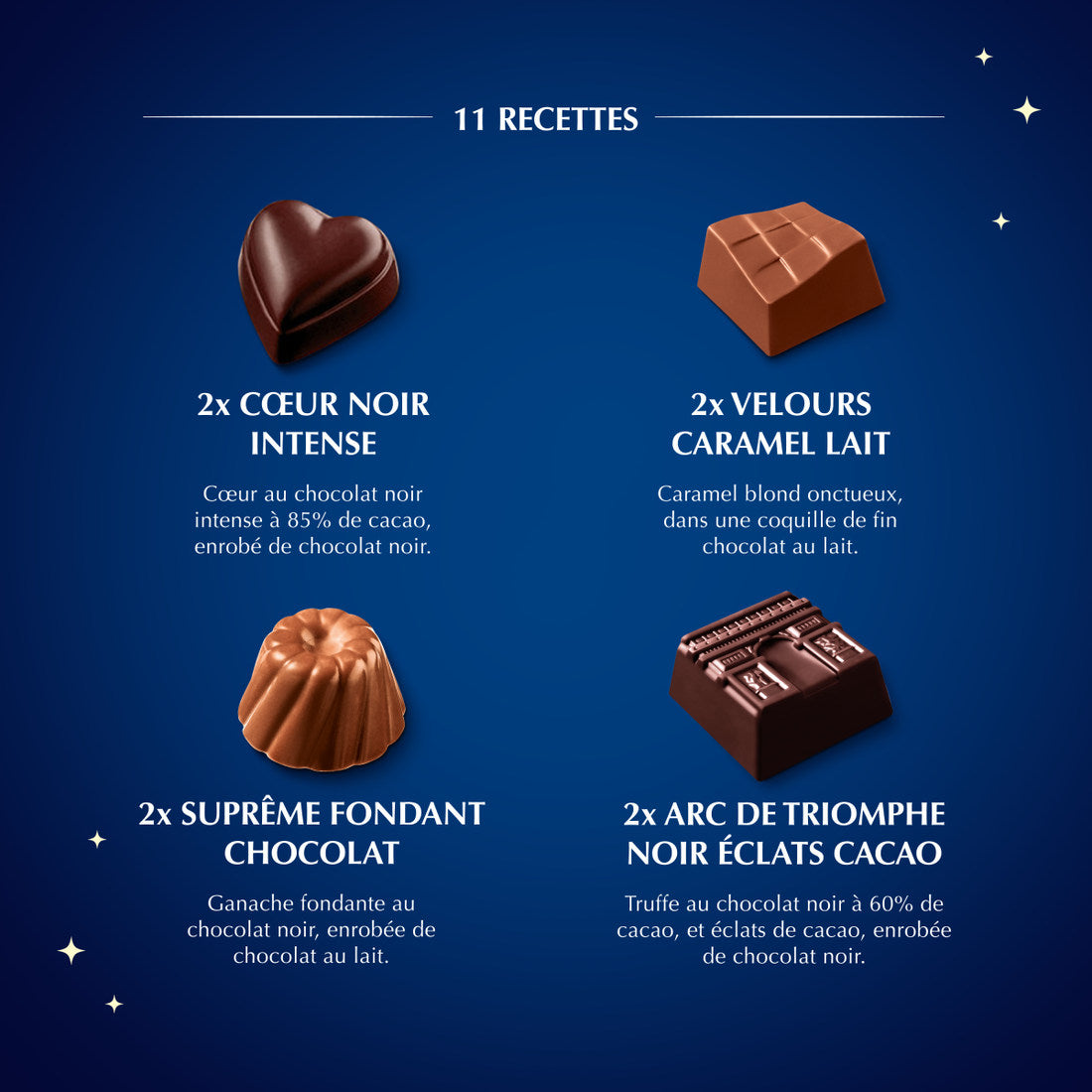 Calendrier de l'Avent CHAMPS-ÉLYSÉES Assorti 245g Lindt