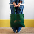 MERCI TOTE BAG/ VERT