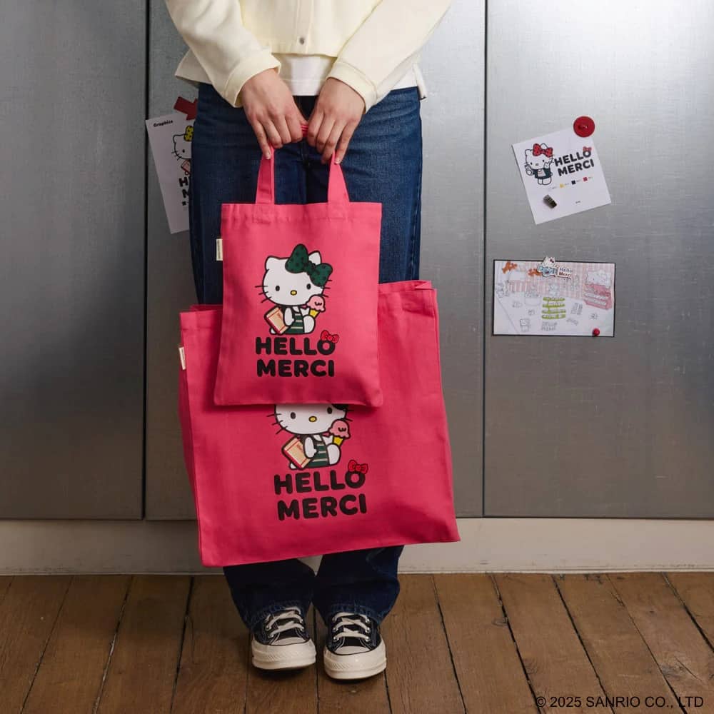 Merci ハローキティ トートバッグ 2点セット Hello Kitty x Merci - Tote Bag – PARISWAVE