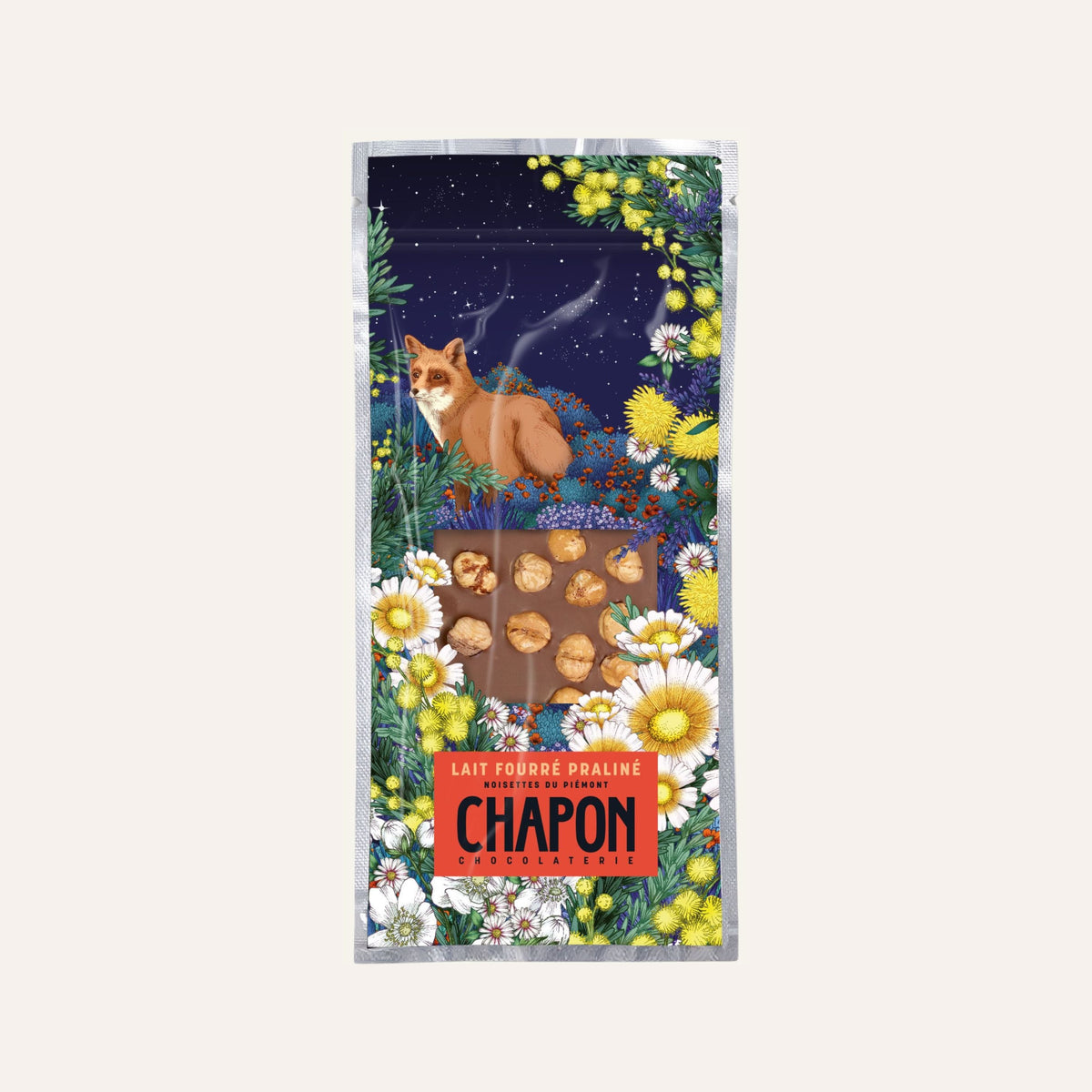 TABLETTE DE CHOCOLAT AU LAIT FOURRÉE PRALINÉ NOISETTES ENTIÈRES DU PIÉMONT