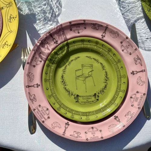 Assiette Parlante PARIS MON AMOUR ROSE