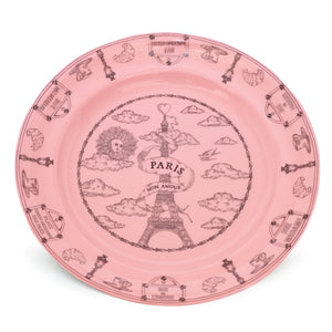 Assiette Parlante PARIS MON AMOUR ROSE